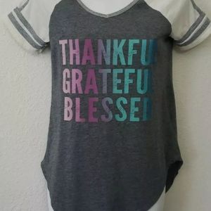 3/$25 THANKFUL GRATEFUL BLESSED Short Sleeve Shirt